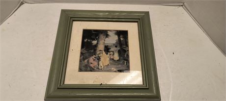 Vintage Wood Framed Picture