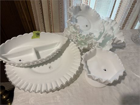 Fenton White Milk Glass Bowls