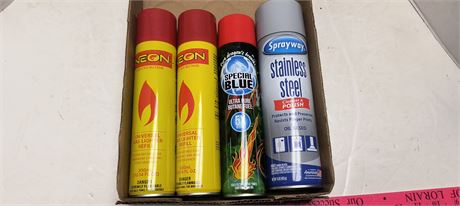 Butane Lighter Fluid & Universal Gas Lighter Refill & Stainless Steel Cleaner