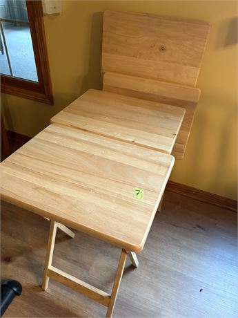Wood Trays, (3) Standard Size, (1) Extra Tall