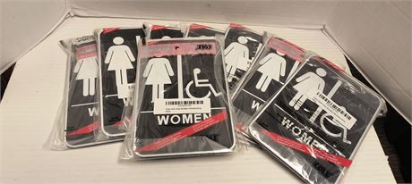Lot Of Women's Restroom Signs