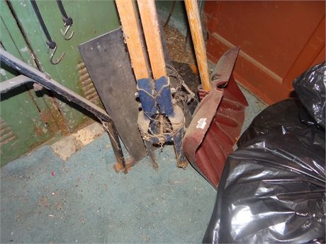 Post Hole Digger and Snow Shovel