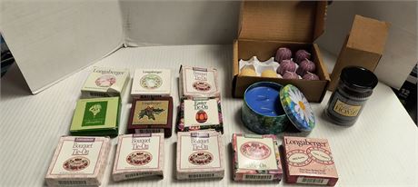 Various Longaberger Tie-On & Home Interiors Tea Light Candles & More