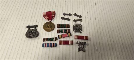 Group Of Military Metals & Pins