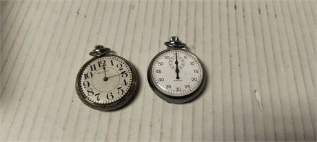 American Waltham Pocket Watch 17 Jewels & Stop Watch. Tested & Working