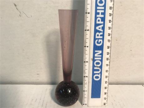 Vintage Bubble Glass Bud Vase