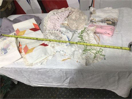 Pillow Cases, table linens, and dollies