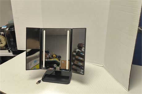 Tri Fold LED Makeup Mirror