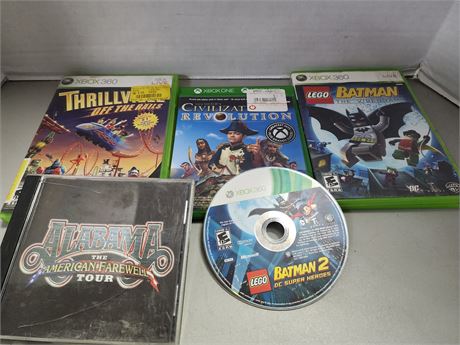 4 Video Games and 1 CD