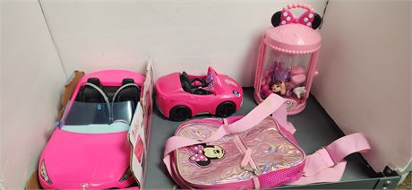 Minnie mouse Toys & Barbie Car