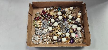 Flat Of Costume Jewelry