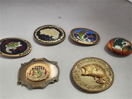 6 Belt Buckles