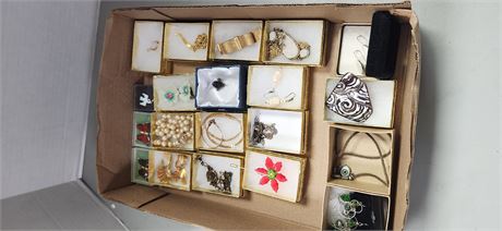 Flat Of Costume Jewelry