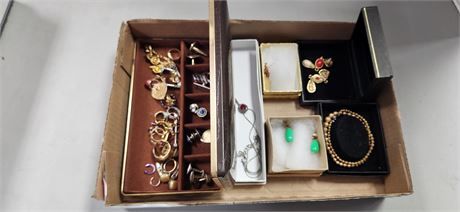 Flat Of Costume Jewelry