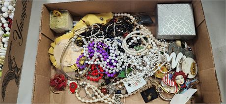 Flat Of Costume Jewelry
