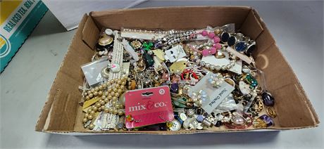Flat Of Costume Jewelry