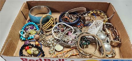 Flat Of Costume Jewelry