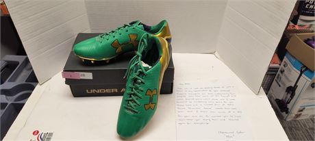 Under Armour Notre Dame Speedform Shamrock Game Cleats. Size 11.