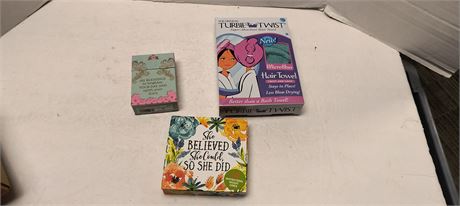 Turbie Twist Hair Towel & 101 Blessing Cards & Coasters