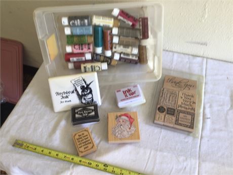 Craft Supplies: Ink and Stamps
