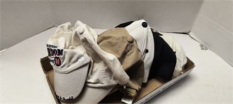 Flat Of Various Baseball Hats