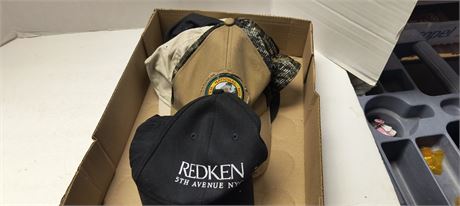 Flat Of Various Baseball Hats