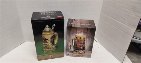 Budweiser & Busch  Beer Steins