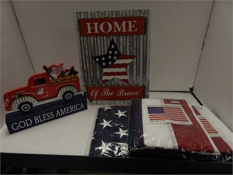Flat Of Patriotic Decorations