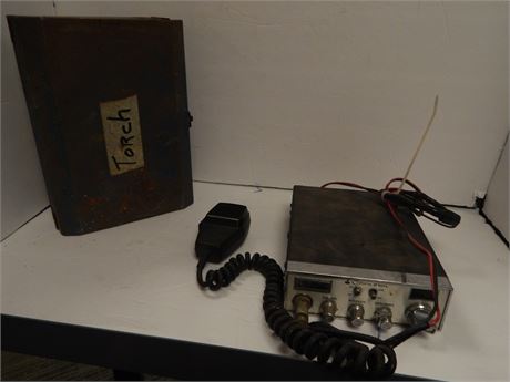 Cobra CB Radio & Empty Metal Box