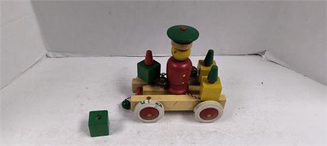 Vintage Wood Train Toy