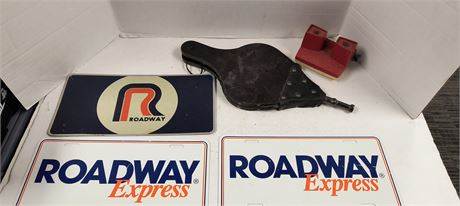 Roadway Signs & Fireplace Bellow & Vintage Viewmaster