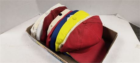 Flat Of Various Baseball Hats