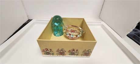 Decorative Glass Bowl & Angel