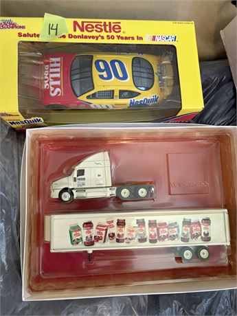 Collectible Carnation Truck and Nestle Race Car