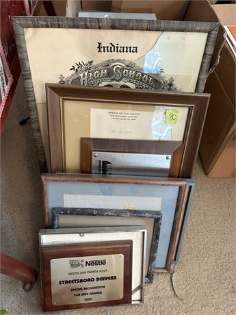 Frames and Certificates