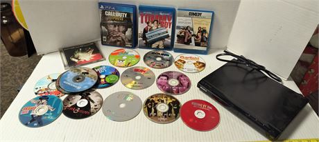 DVD Player & DVD's & PS4 Video Game