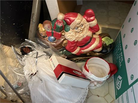 Vintage Santa, Mug, Dog Angle Topper
