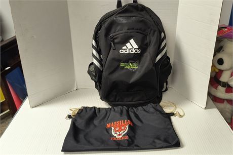 Adidas Backpack & Massillon Tiger Drawstring Bag