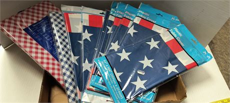 Lot Of Patriotic Tablecloths
