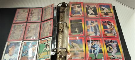 Binder Of Baseball Trading Cards