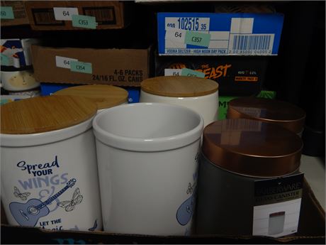 Lot Of Decorative Storage Canisters