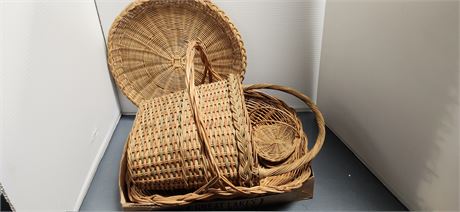 Lot Of Wicker Baskets
