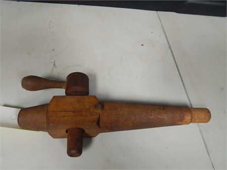 Vintage Wooden Barrel Tap Or Spigot