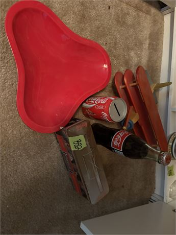 Coca Cola Items, Wood Airplane