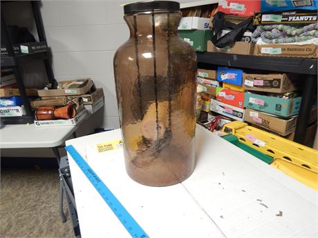 Large Glass Vase  With Candle