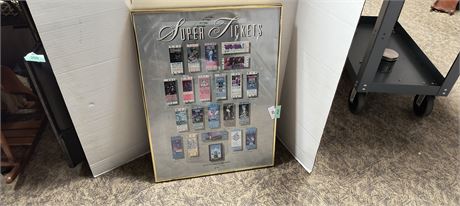 Framed Super Tickets Poster