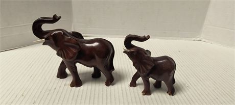 Wood Carved Elephants