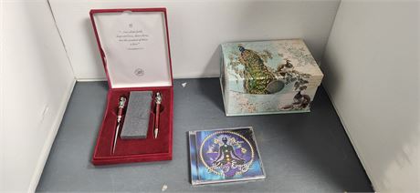 Vintage Pen Set & CD & Box