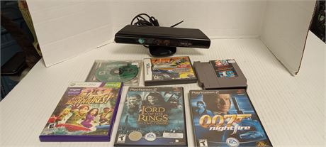 XBOX 360 Kinect & Various Video Games