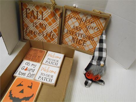 Wooden signs for halloween